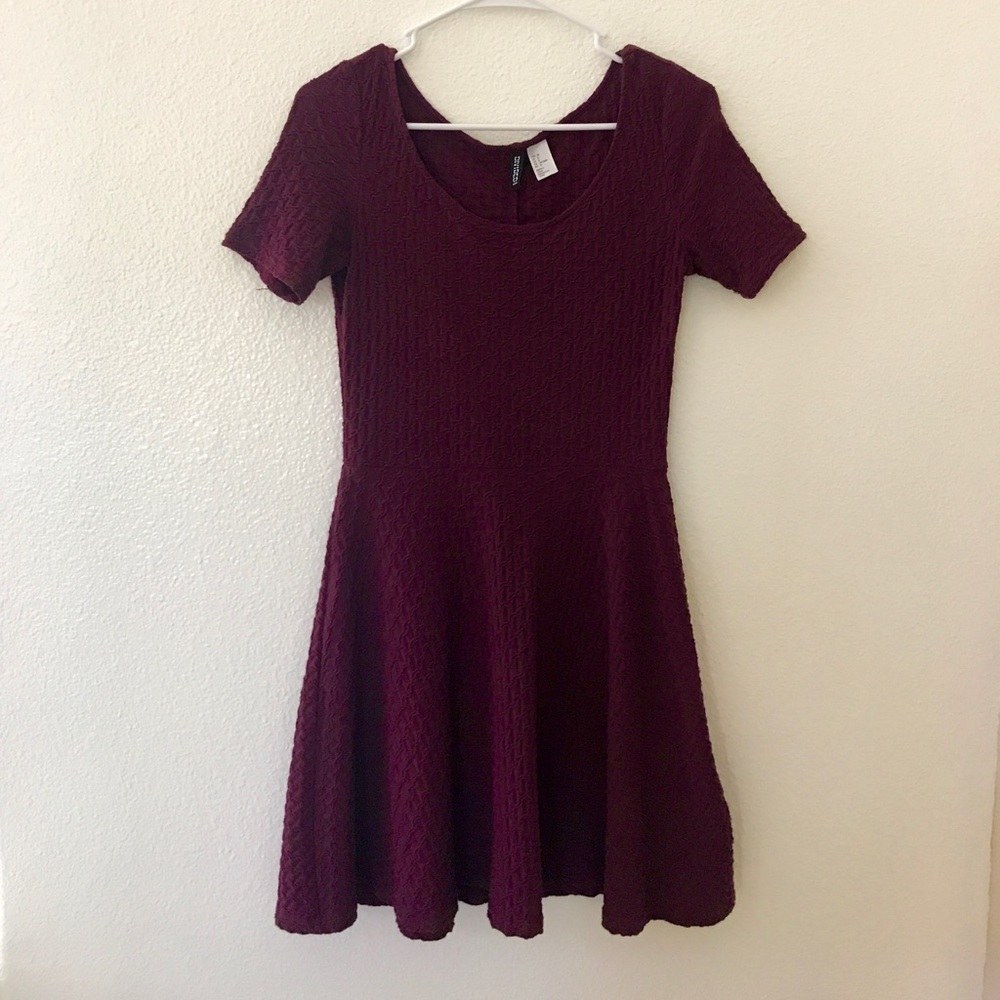 Burgundy skirt dress